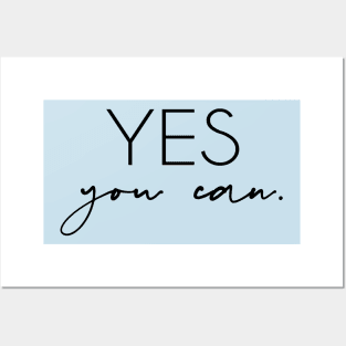 Yes, you can (Blue) Posters and Art